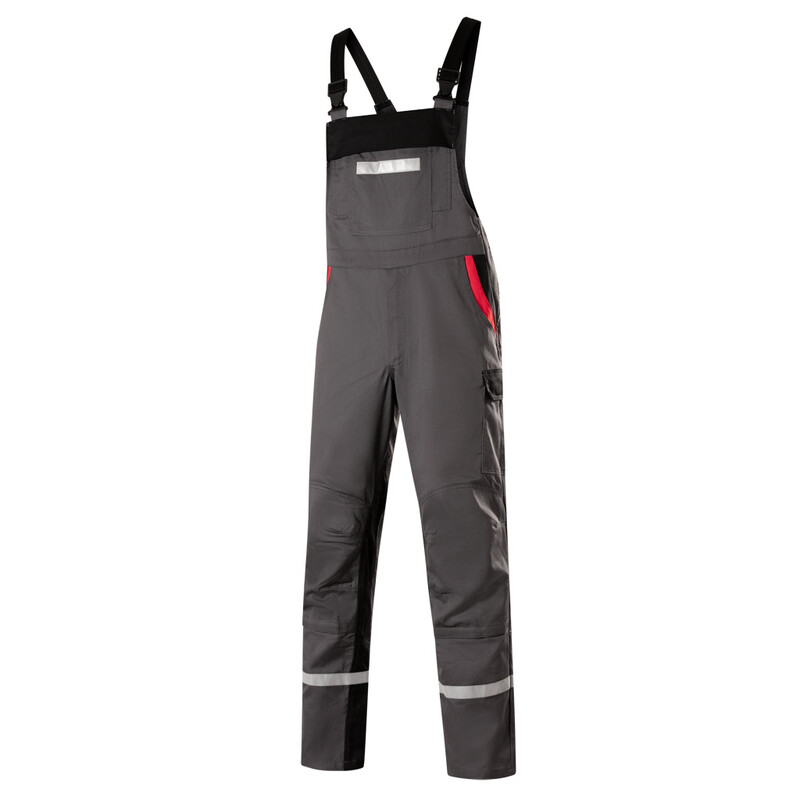 WORKS Profession Latzhose graurot